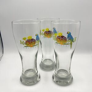 Jimmy Buffett's Margaritaville Orlando Pilsner Beer Glass 8-3/8” Tall - Lot of 3